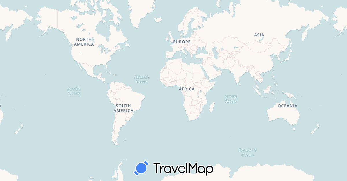 TravelMap itinerary: driving, bus, plane, train, boat in United Arab Emirates, Albania, Austria, Australia, Bosnia and Herzegovina, Bulgaria, Czech Republic, Germany, Denmark, Estonia, Finland, France, United Kingdom, Hong Kong, Croatia, Hungary, India, Italy, Jordan, Cambodia, Laos, Sri Lanka, Lithuania, Latvia, Montenegro, Macedonia, Myanmar (Burma), Macau, Malaysia, Netherlands, Norway, Oman, Poland, Portugal, Romania, Sweden, Singapore, Slovakia, Thailand, Turkey, Vietnam (Asia, Europe, Oceania)
